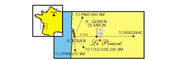 location map of bordeaux villa