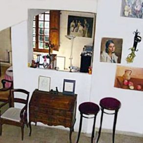 Rooms with artists paintings
