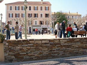 Boules in the village square