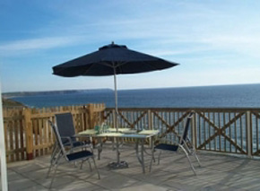 Terrace with view of sea