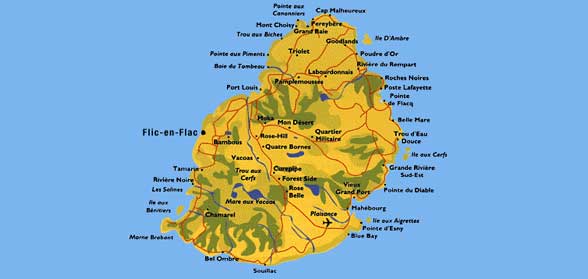 Mauritius villa map