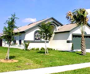 Front of holiday villa