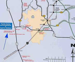 Central Florida Villa Location Map