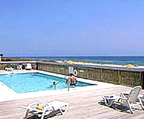 Florida Gulf Front Pool area