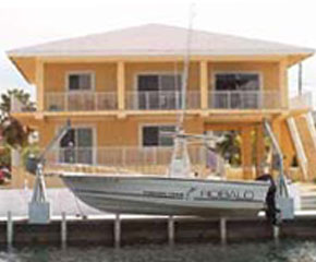 Rear view with boat dock