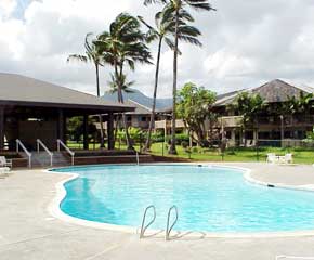 large Pool Area Hawaiian condo