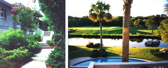 House entrance and view over dock